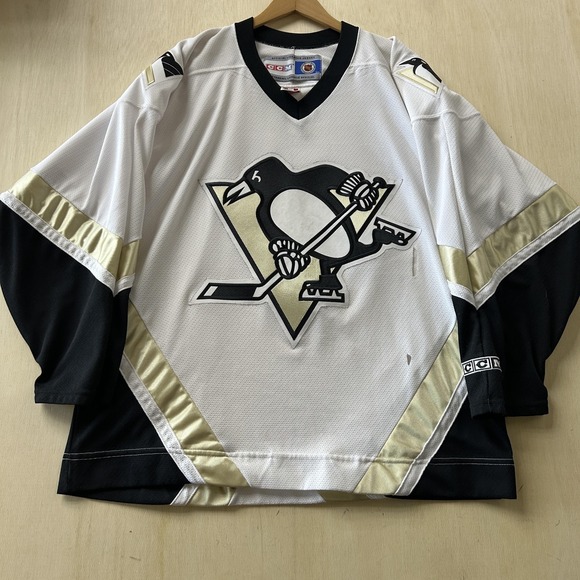 CCM Other - Vintage Y2K Pittsburgh Penguins Jersey Mens Large White NHL Hockey Throwback CCM